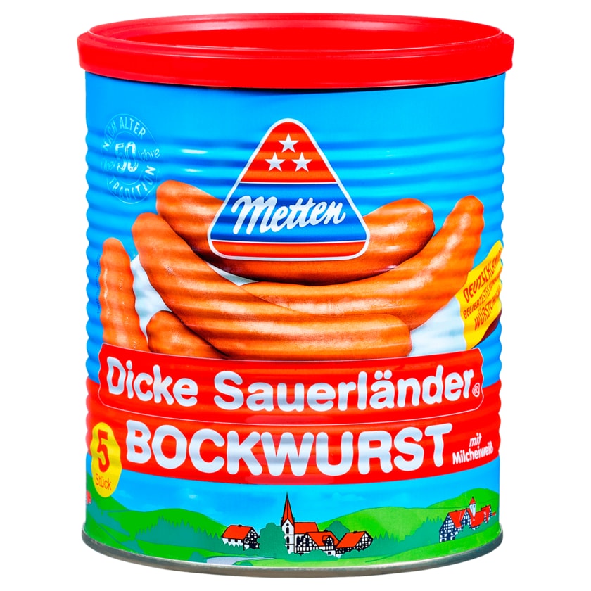 Metten Dicke Sauerländer Bockwurst 400g, 5 Stück